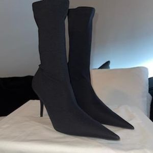 Balenciaga Knife Crepe Jersey Boots...Size 40